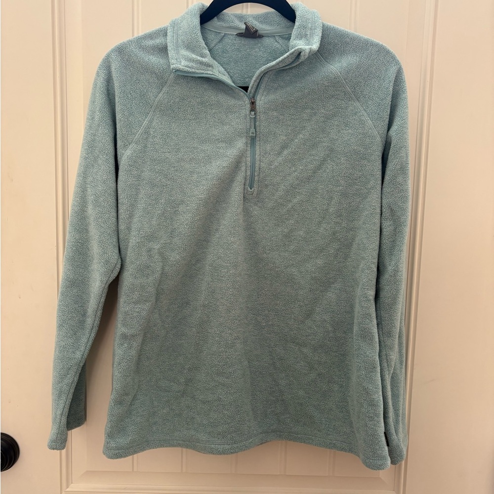Eddie Bauer Seafoam Green Quarter-Zip Fleece Pullover